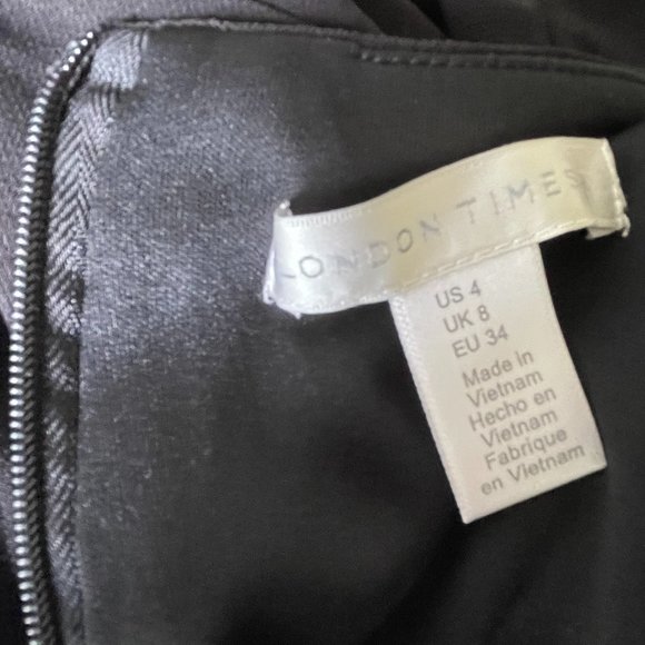 London Times Black Long Sleeve Dress - Picture 4 of 4